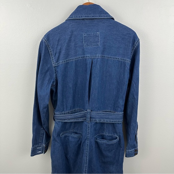 SOLD Banana Republic Saldo Utility Chambray Denim Jumpsuit NWT Size Large - Picture 13 of 17